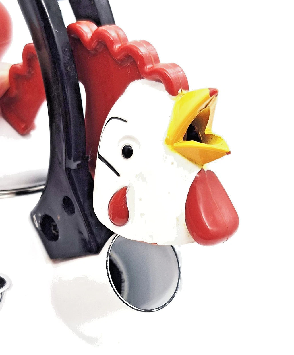 VTG M. Kamenstein Chicken Enamel Tea kettle Pot " Distressed For Display Only"