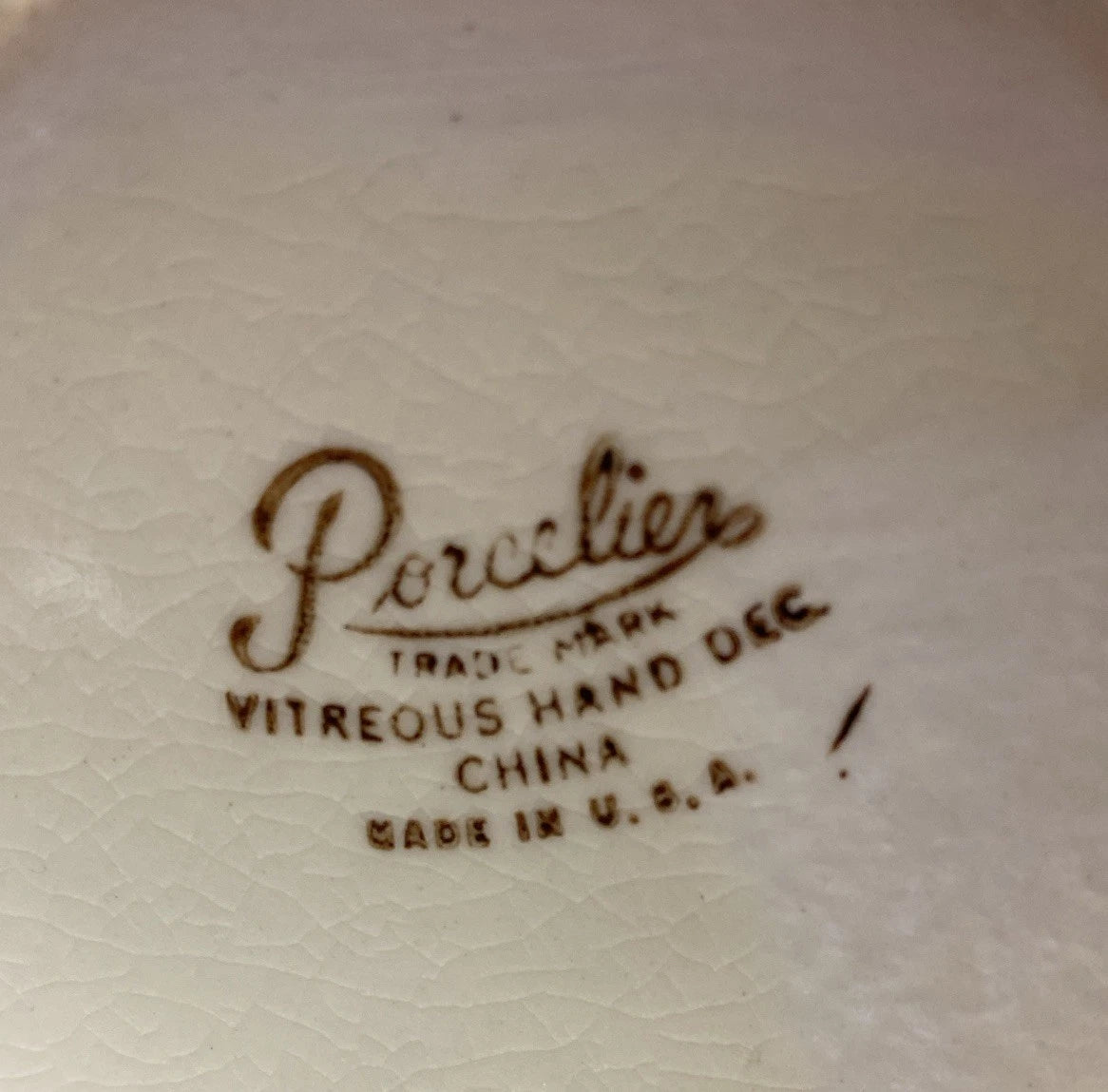 Vintage Porcelier Vitreous Tea Pot Pink Rose Pear On  Lid - 1930-1940's