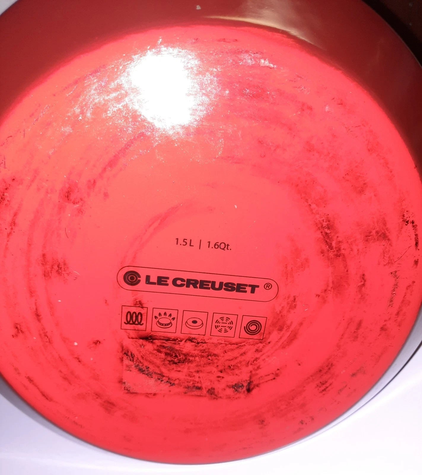 LE CREUSET Cerise Zen Ombre Cherry Red Enamel Teapot 1.5l 1.6qt Whistling Kettle