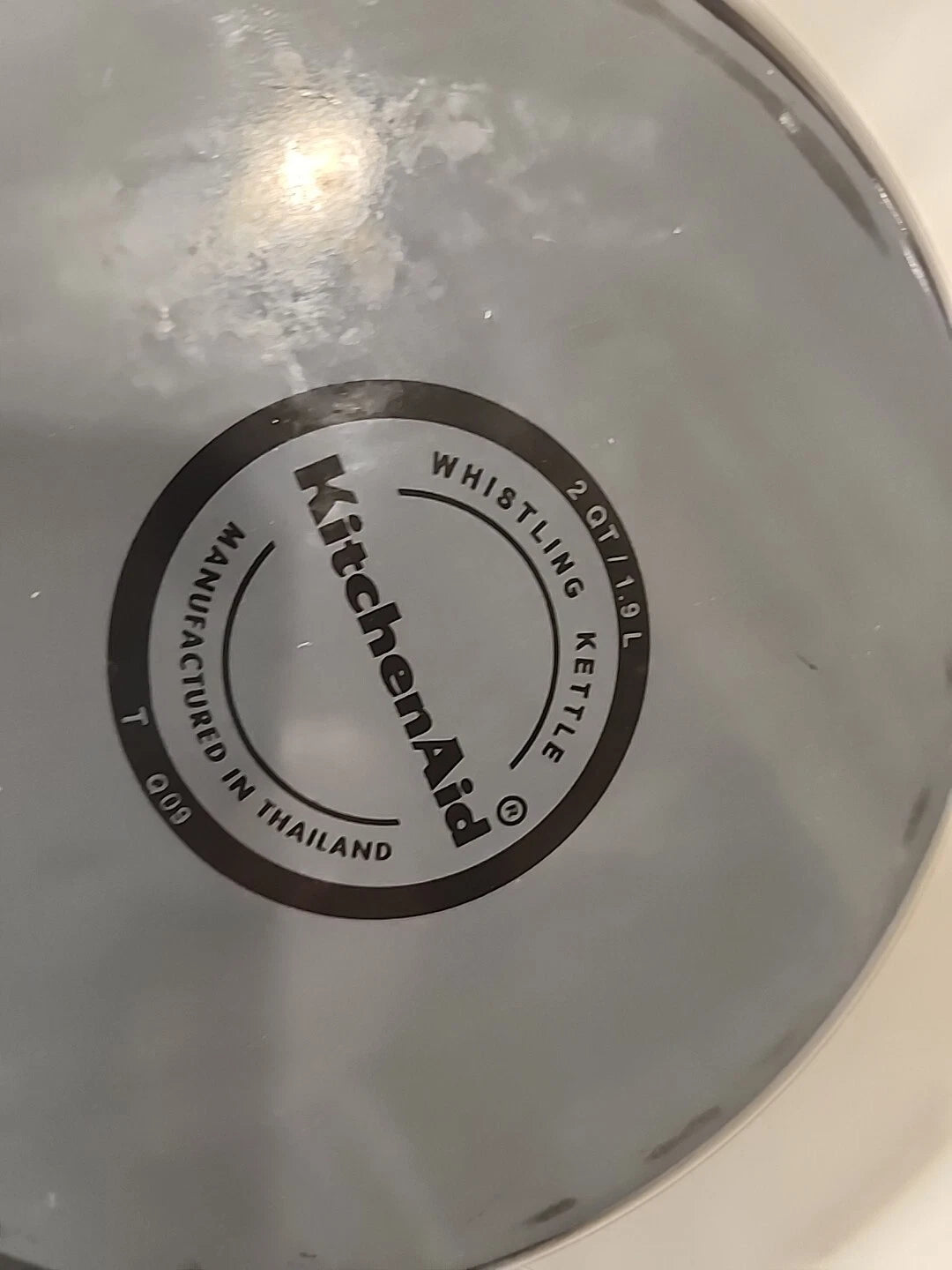 KitchenAid 2 Quart Whistling Kettle, Whistling Teapot, Black Enamel