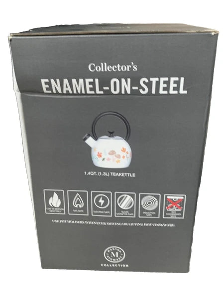 Martha Stewart Tea kettle,The Harvest Collection, Enamel On Steel / 1.4 Quart