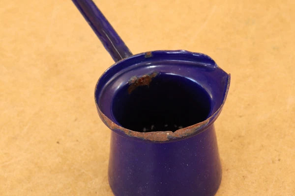 Vintage Enamel Pot Vintage Cookware Camping Dish Coffee Pot Marked 1958.