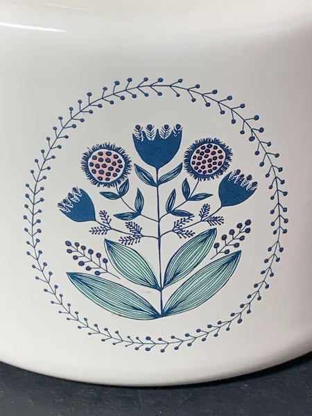 Tea Kettle Enamel Metal Prints and Textiles Flowers Jen Hewett World Market