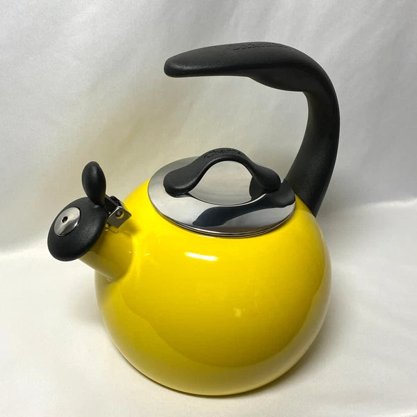 Chantal Whistling Teakettle Bright Yellow Enamel on Steel 2 Quart Kettle