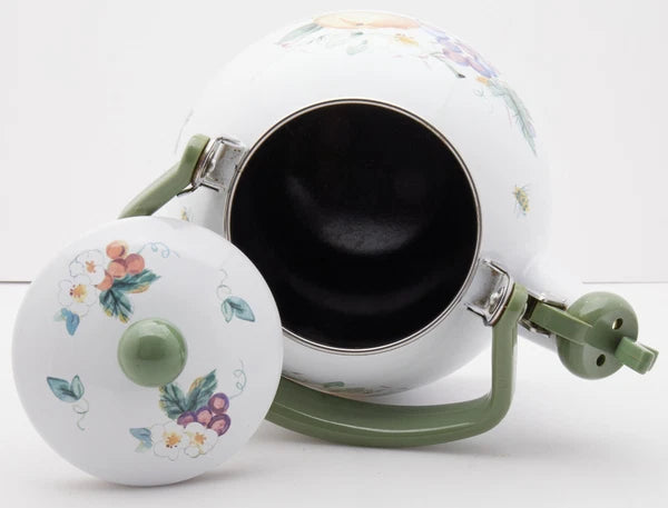 Pfaltzgraff Delicious Metal Whistler Pear Grapes Replacement Tea Kettle Vintage!