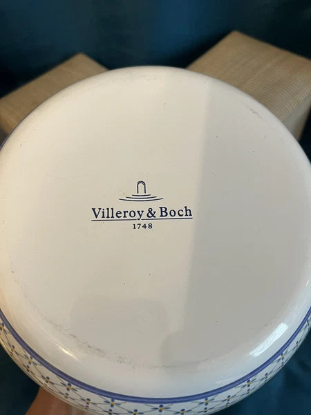 RARE Villeroy & Boch Enamel Whistling Tea Kettle Flower Dream Tulip