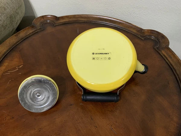 Le Creuset Enamel Yellow 1.7 qt Classic Whistling Tea Kettle