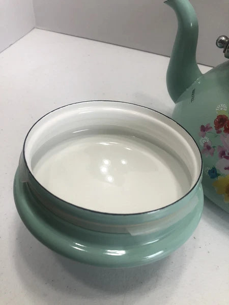 Pioneer Woman ~ Breezy Blossom ~ 1.9-Quart Tea Kettle ~ Enamel on Steel ~ Floral