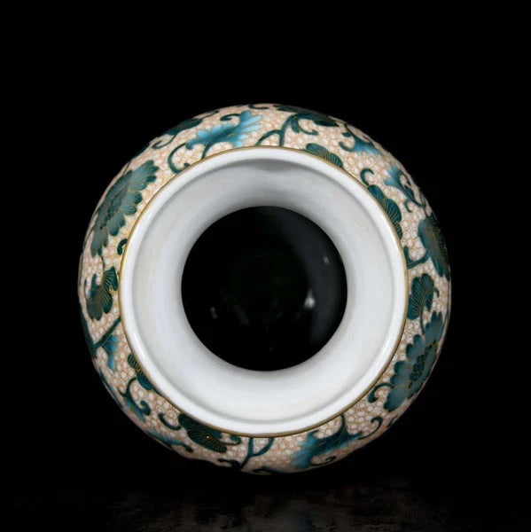 Qianlong Signed Old Chinese Colour Enamel Vase W/flower N3726