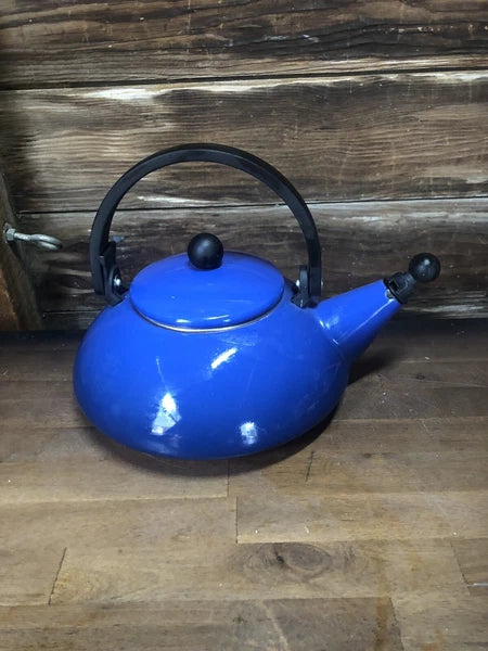 Le Creuset Zen BLUE Enamel Tea Kettle Pot 1.5 L 1.6 Qt