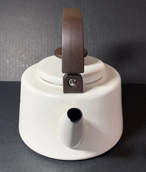 Tea Kettle Enamel Metal Prints and Textiles Flowers Jen Hewett World Market