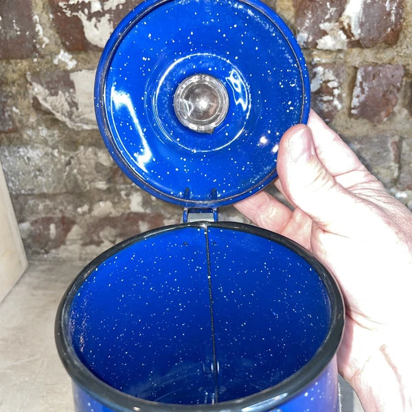 Enamelware Graniteware Blue Speckled Coffee Pot Cooking Camping Teapot