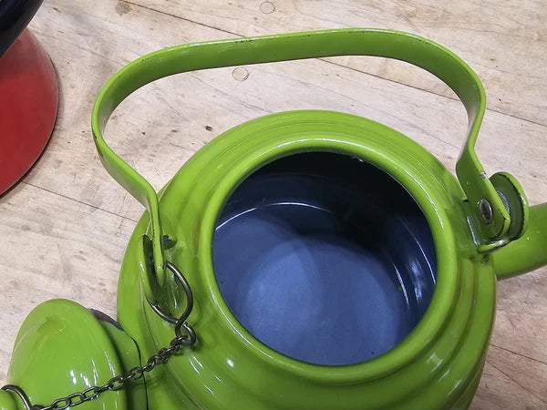 Lot Of 3 Cousances Teapots & BOWL Red & Orange Beautiful Similar To Le Creuset