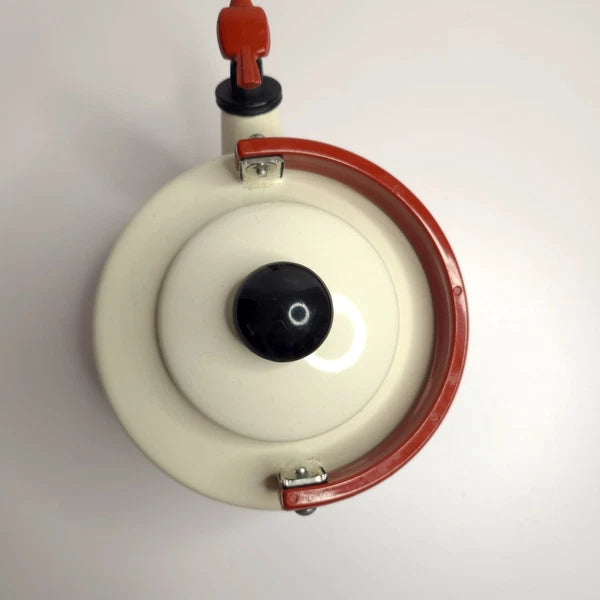 Debbie Mumm Woodland Santa Whistling Tea Kettle 2.5 Qt Porcelain Enamel 1999