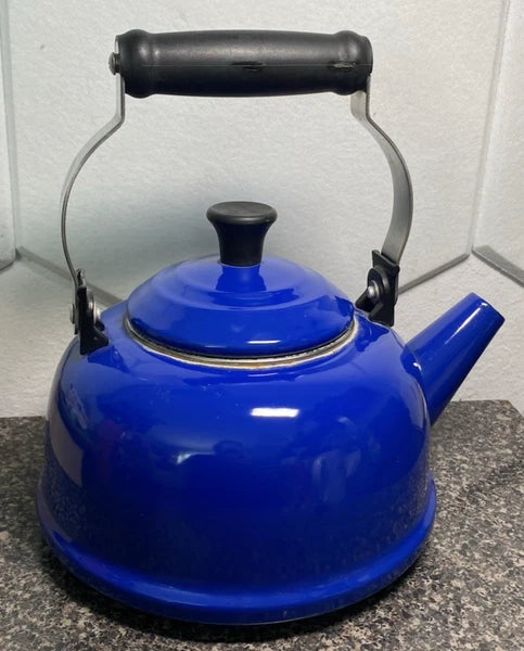 Le Creuset Enamel on Steel Classic Whistling Kettle Cobalt Blue 1.7qt No Whistle