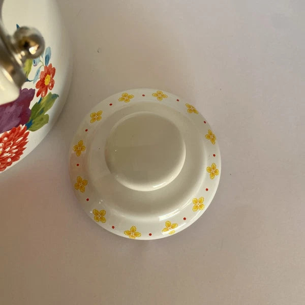 Pioneer Woman ~ Blooming Bouquet ~ 2-Quart Tea Kettle ~ Enamel on Steel ~ Floral