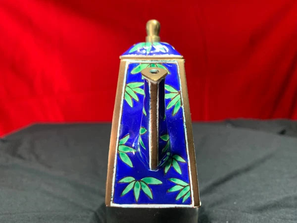John Clementson Miniature Brass and Enamel Teapot with Panda