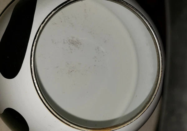 ¹¹ Vintage Rare M Kamenstein Cow Tea Kettle Enamel Whistling Teapot 1992