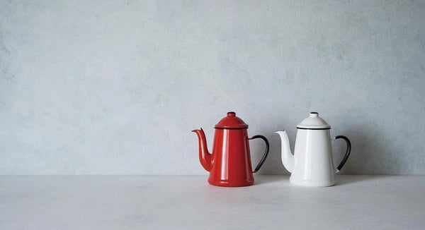 Noda Horo Kettle Enamel Rumble Pot 1.7L For Gas Fire Only Red Made in Japan LB-1