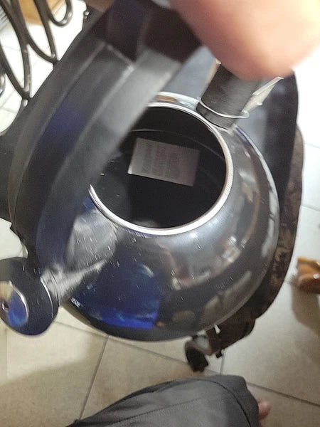 NWT Copco Black Porcelain Enamel On Steel Whistling Tea Kettle 2 Qt New