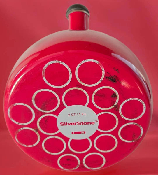 Vintage Silverstone Red Tea Kettle Height 10 inch Width 11 inch Read