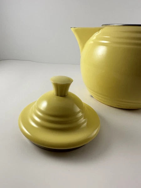 Fiestaware Enamel on Metal Yellow Insulated Teapot By Copco for Homer Laughlin