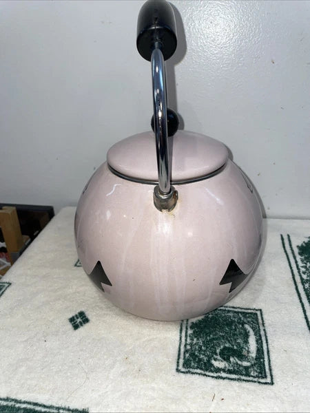 Vintage Kamenstein Pink Pig Whistling Teapot Tea Kettle Needs TLc