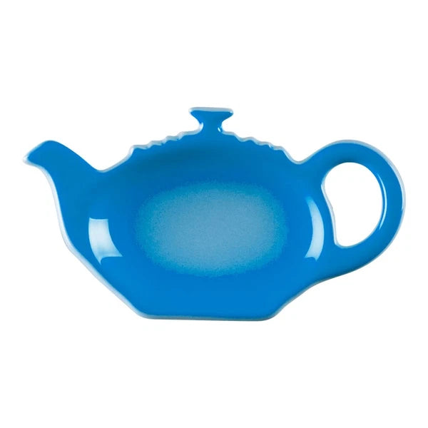Le Creuset Tea Bag Rest Spoon Holder Marseille Blue Set Of 2 Stoneware Teapot