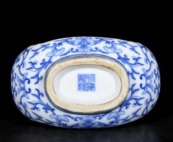 Qianlong Signed Old Chinese Colour Enamel gourd Vase W/poem N3678