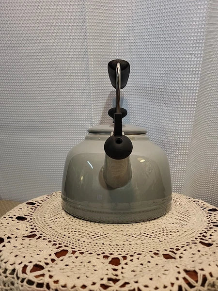 Tea Kettle Chantal Enamel On Steel Splatter Gray 1.7 Qt Whistling