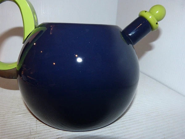 Vintage Copco Eggplant Enamel Whistling Tea Kettle  Beautiful Condition