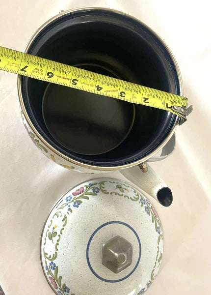 RARE SET - Vintage ASTA Enamel Cookware Teapot, Casserole Pot, & Fondue Set