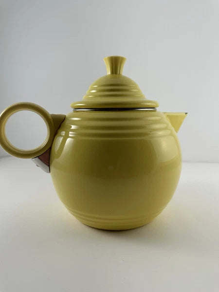 Fiestaware Enamel on Metal Yellow Insulated Teapot By Copco for Homer Laughlin