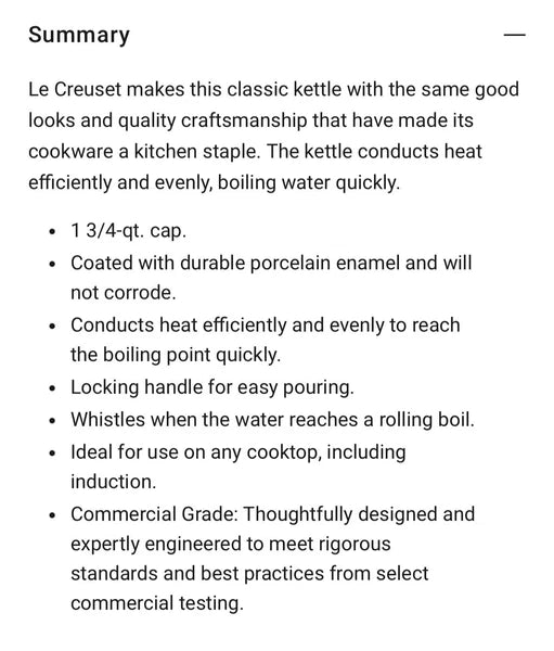 LE CREUSET Classic Whistling Tea Kettle Teapot Red Enamel On Steel 1.7qt NICE!