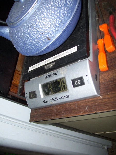 Blue Cast Iron Asian Tea Kettle With Enamel Interior - Heavy 4lbs