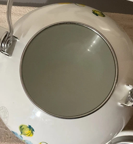 The Pioneer Woman Blooming Bouquet Whistling Tea Steel Tea Kettle White