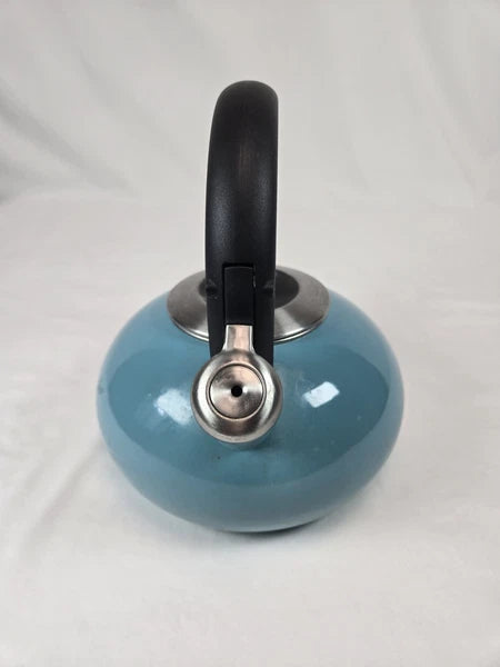 Cuisinart Tea Pot Kettle 2.5 Qt or 20 Cups Teal Enameled w/ Silver Lid