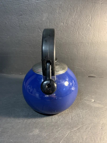 COPCO? 2.27 QT (8 cups) Whistling Tea Pot Kettle Blue Very Clean Inside