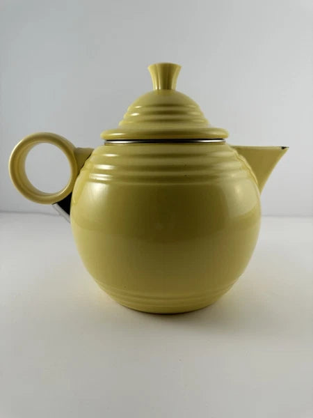 Fiestaware Enamel on Metal Yellow Insulated Teapot By Copco for Homer Laughlin