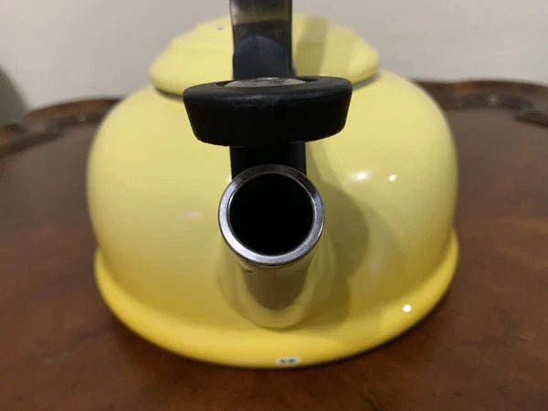Le Creuset Enamel Yellow 1.7 qt Classic Whistling Tea Kettle