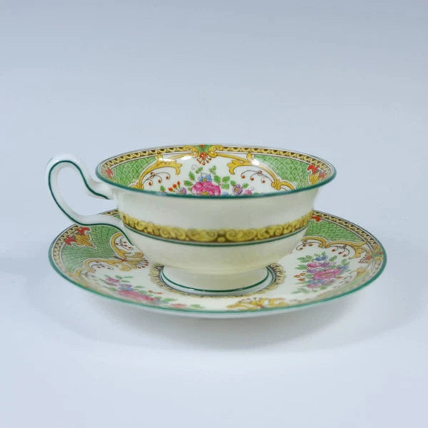 Wedgwood Poldhu Cup Saucer Tea Pot Handmade Geometric Pattern Used