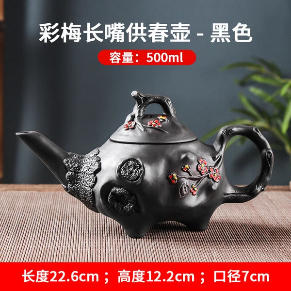 Yixing Purple Clay Pot Long Mouth for Spring Pot Teapot Ceramic Kung Fu Tea Set