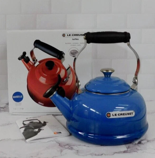 Le Creuset Enamel on Steel 1.7 Quart Whistling Tea Kettle in Marseille - New