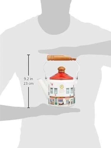 Fuji Enamel Kettle IH Compatible 1.2 L Enamel Kettle Merry Shop Red MM-1.2K S