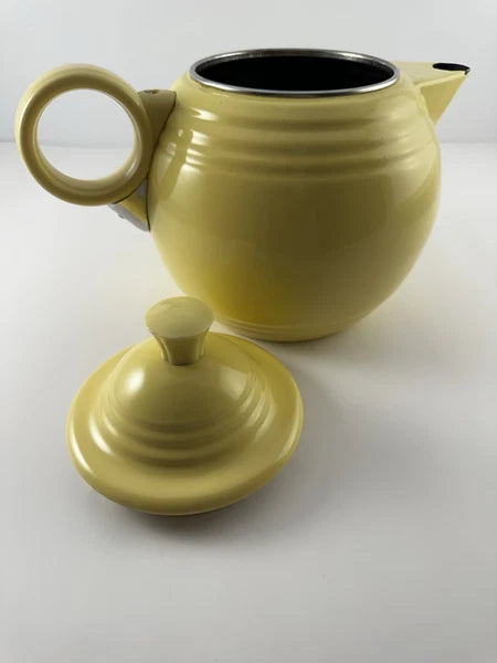 Fiestaware Enamel on Metal Yellow Insulated Teapot By Copco for Homer Laughlin