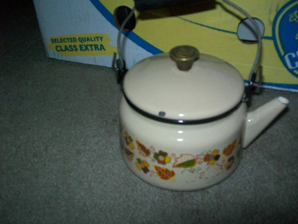 Vintage CERA-MET Enamelware Teapot