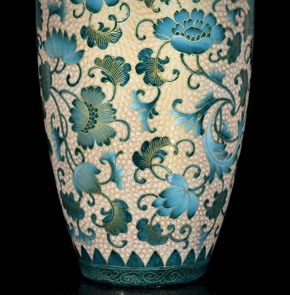 Qianlong Signed Old Chinese Colour Enamel Vase W/flower N3726