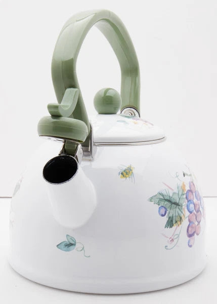 Pfaltzgraff Delicious Metal Whistler Pear Grapes Replacement Tea Kettle Vintage!