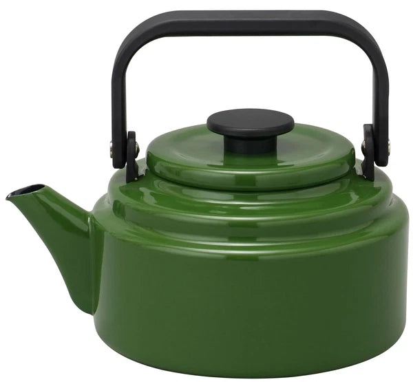 Noda Horo Japanese Enamel Kettle 68oz 2.0L AM-20K Green Made in JP