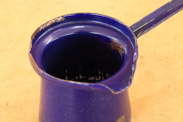 Vintage Enamel Pot Vintage Cookware Camping Dish Coffee Pot Marked 1958.